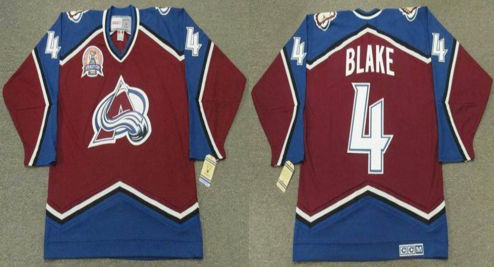 2019 Men Colorado Avalanche #4 Blake red CCM NHL jerseys->colorado avalanche->NHL Jersey